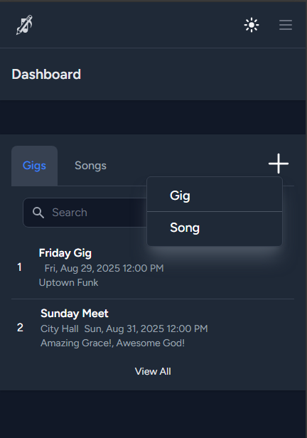 Dashboard Screenshot